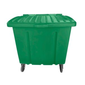 CONTAINER DE LIXO 1000 LITROS ROTO - VERDE REFORÇADO