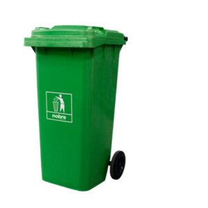 COLETORA PLASTICA 120l. C/RODAS MODO EUROPEU VERDE- NOBRE