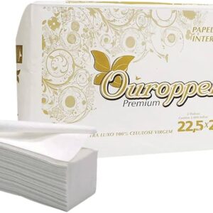 TOALHA PAPEL 2DB 100% CELULOSE 22,5x20 C/1000fls - OUROPPEL REF. 1913 24g