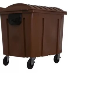 CONTAINER DE LIXO 1000 LITROS ROTO - MARROM REFORÇADO