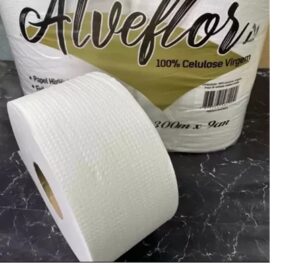 Papel higiênico Rollon 8 x 300 Alveflor 100% celulose