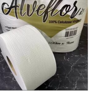 PAPEL HIGIENICO ROLLON 8X300 ALVEFLOR 100% CELULOSE